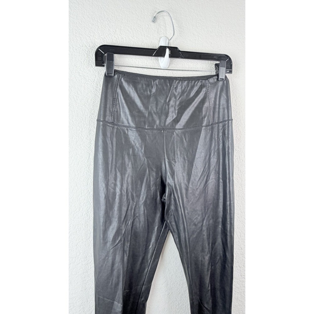 Aritzia Wilfred Free Daria Black Vegan Leather Leggings High Waisted Pants Sz M - Picture 4 of 6